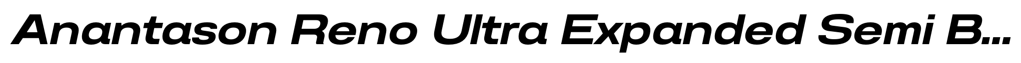 Anantason Reno Ultra Expanded Semi Bold Italic image